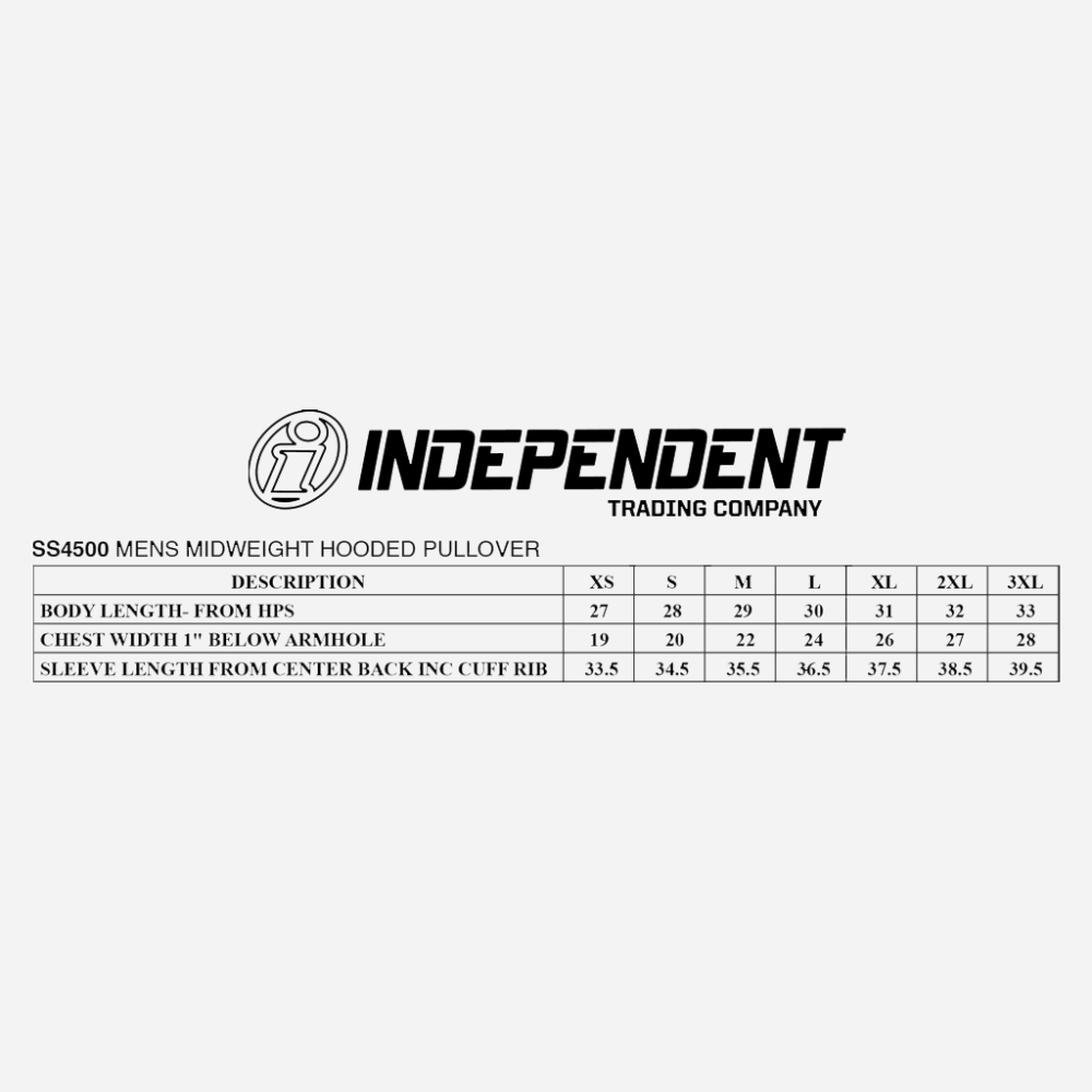 Promise You Won't Scream Hoodie Size Chart